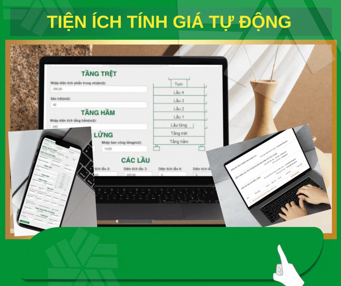 Tiện ích -Tính giá xây dựng nhà tự động