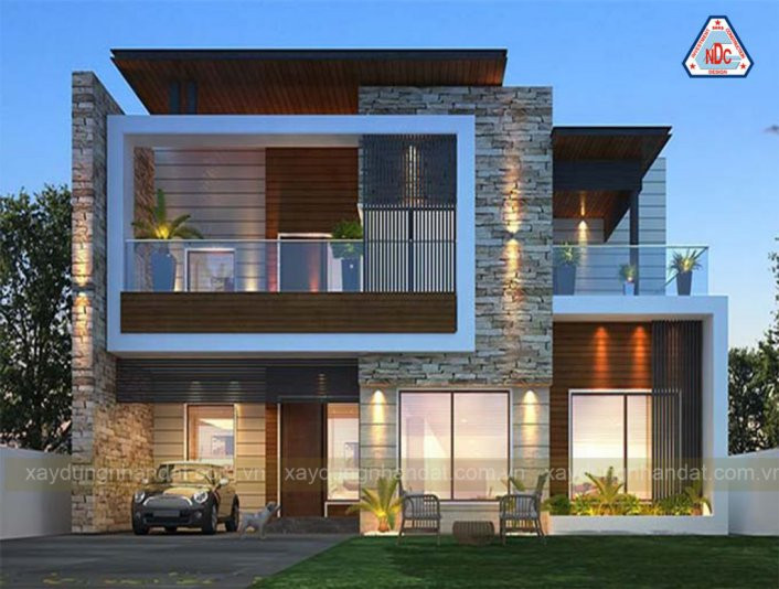 Mẫu biệt thự đẹp 2 tầng vườn 6x15