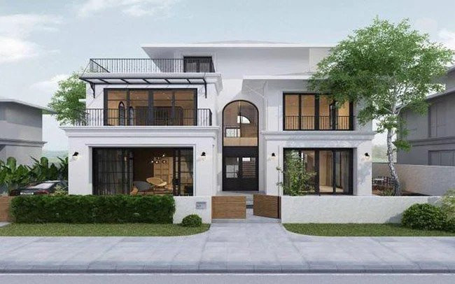 Mẫu biệt thự đẹp 2 tầng vườn 6x15