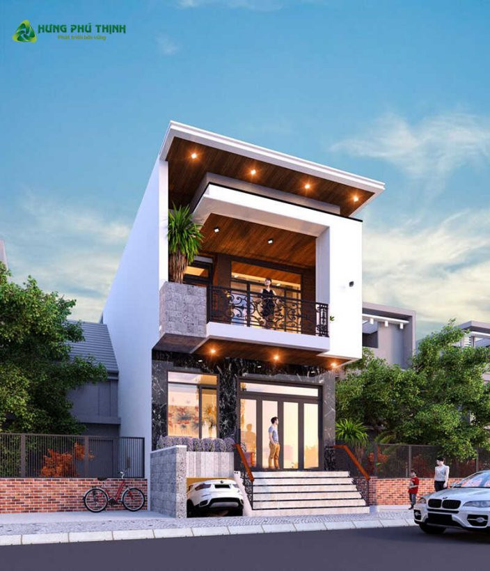 Mẫu biệt thự đẹp 2 tầng vườn 6x15