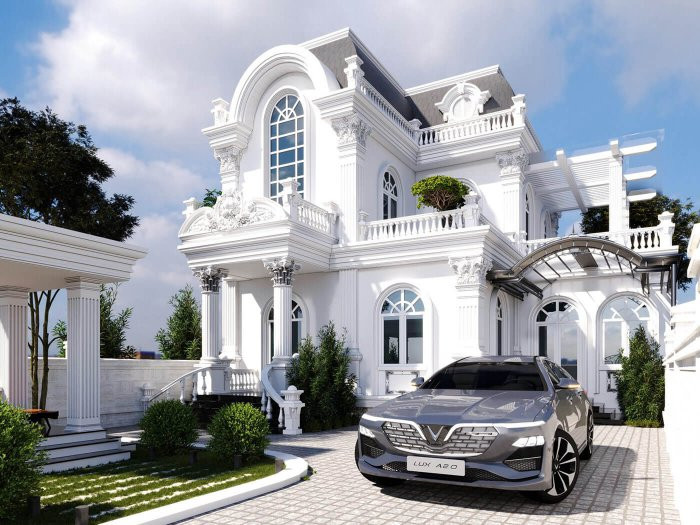 Mẫu biệt thự đẹp 2 tầng vườn 6x15