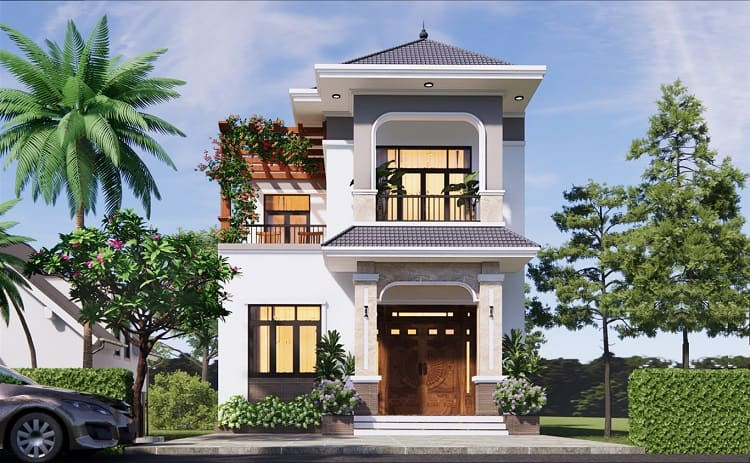Mẫu thiết kế nhà 2 tầng đẹp năm 2023 Mẫu thiết kế nhà 2 tầng đẹp năm 2023
