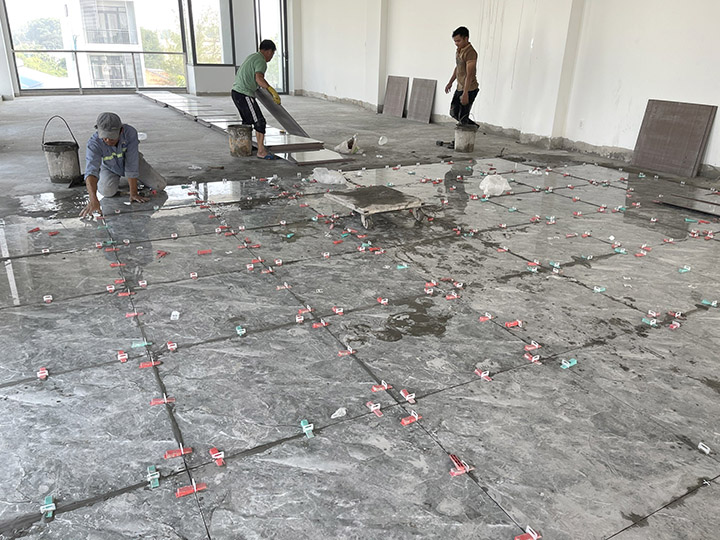 Thi công ốp lát gạch nền nhà 