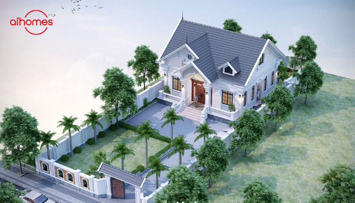Nhà cấp 4 phong cách tân cổ điển với thiết kế mái Thái 1 tầng Nhà cấp 4 phong cách tân cổ điển với thiết kế mái Thái 1 tầng